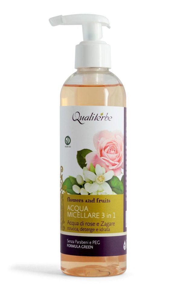 Acqua micellare 3 in 1 all'acqua di rose e zagare - Qualiterbe | Erboristeria Erbainfusa Como | Shop Online