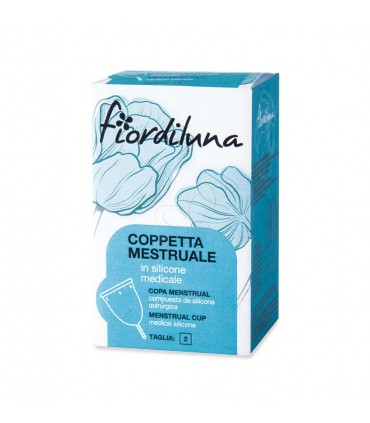 Coppetta mestruale in silicone medicale - taglia 2 - Fiordiluna | Erboristeria Erbainfusa Como | Shop Online