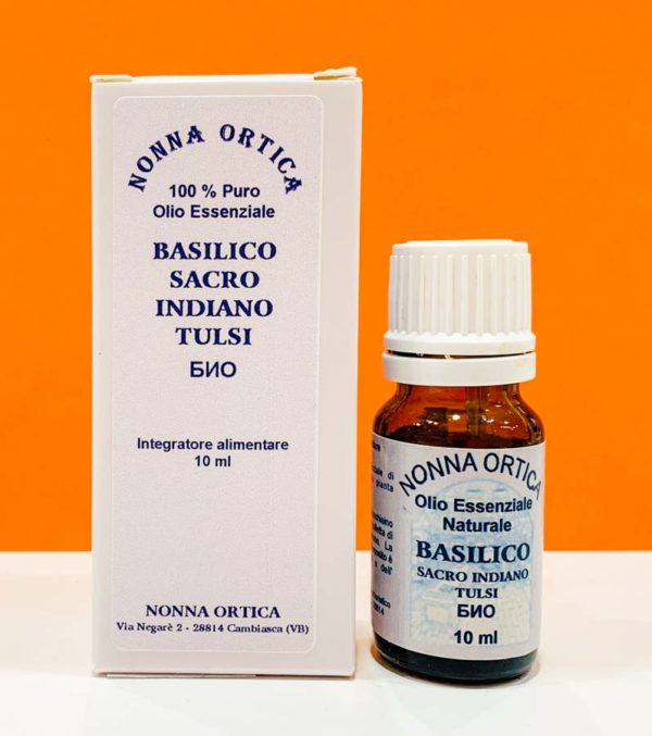 Olio essenziale - basilico sacro indiano tulsi - Nonna Ortica | Erboristeria Erbainfusa Como | Shop Online