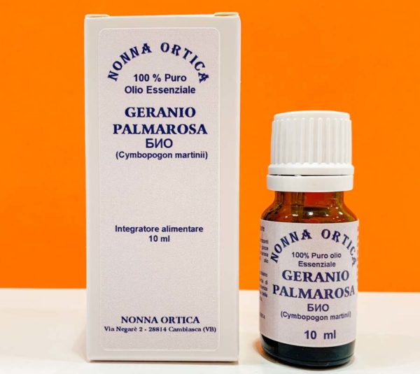 Olio essenziale - geranio palmarosa - Nonna Ortica | Erboristeria Erbainfusa Como | Shop Online