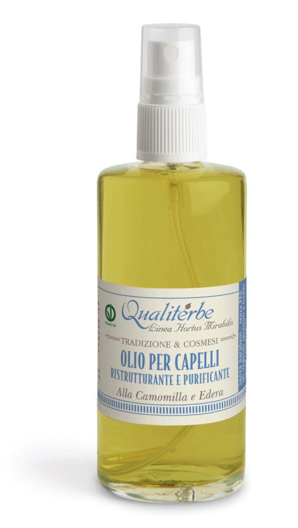 Olio per capelli ristruttarante e purificante alla camomilla - Qualiterbe | Erboristeria Erbainfusa Como | Shop Online