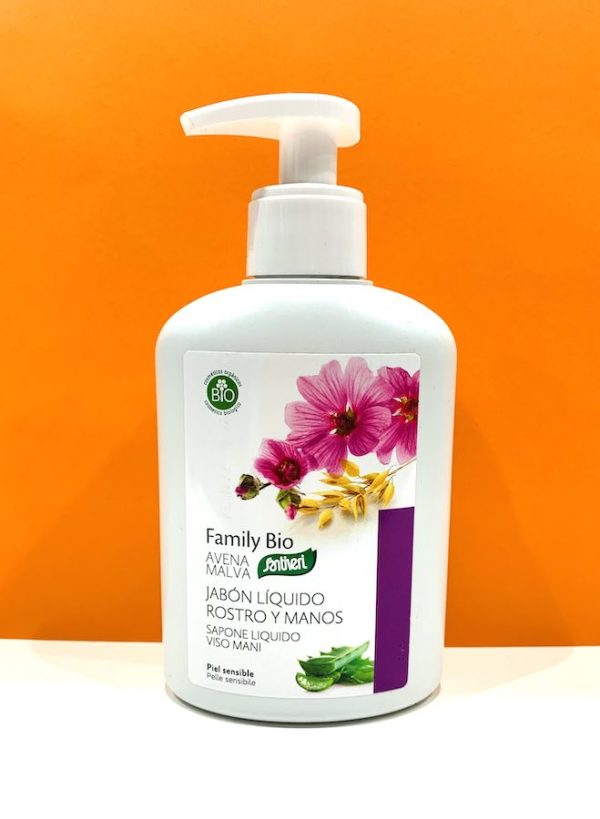 Sapone liquido viso mani avena malva - Santiveri | Erboristeria Erbainfusa Como | Shop Online