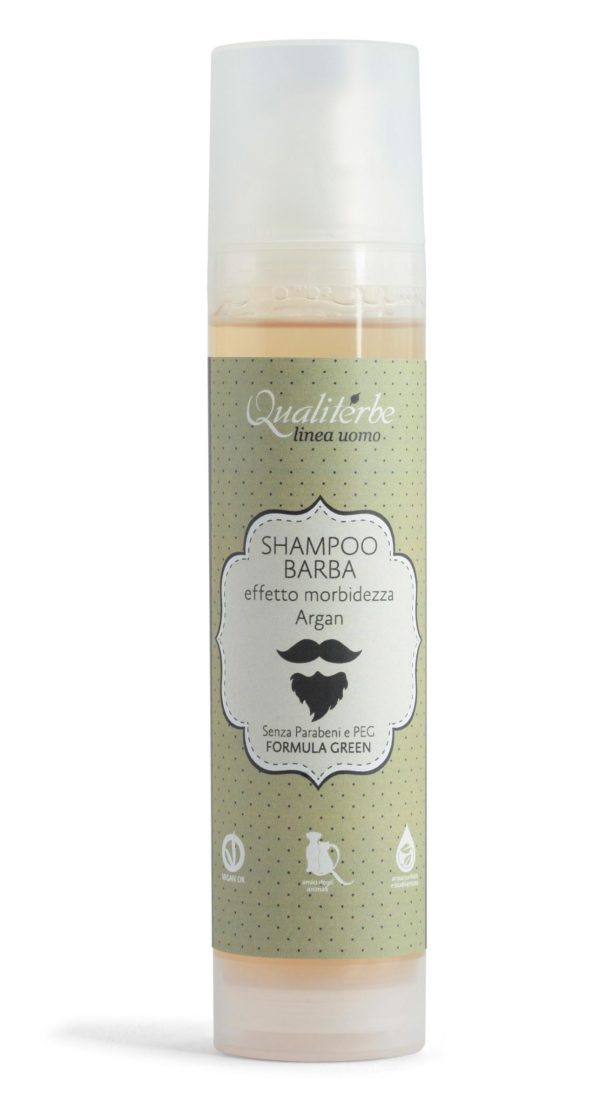 Lo Shampoo da Barba Argan è il sapone liquido ideale per il rito quotidiano di detersione della barba, per prevenire le irritazioni della pelle e conferire morbidezza,