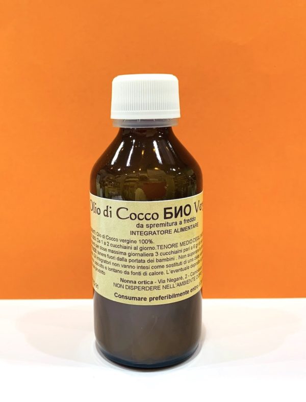 Olio di cocco - flacone - Nonna Ortica Erboristeria Erbainfusa Como | Shop Online