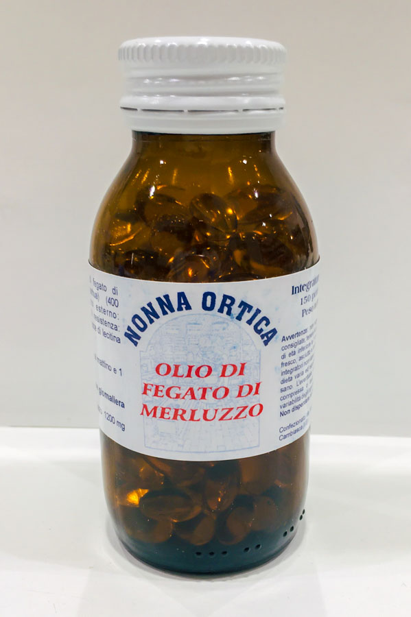 Perle - olio di fegato di merluzzo - Nonna Ortica - Erboristeria Erbainfusa  Como