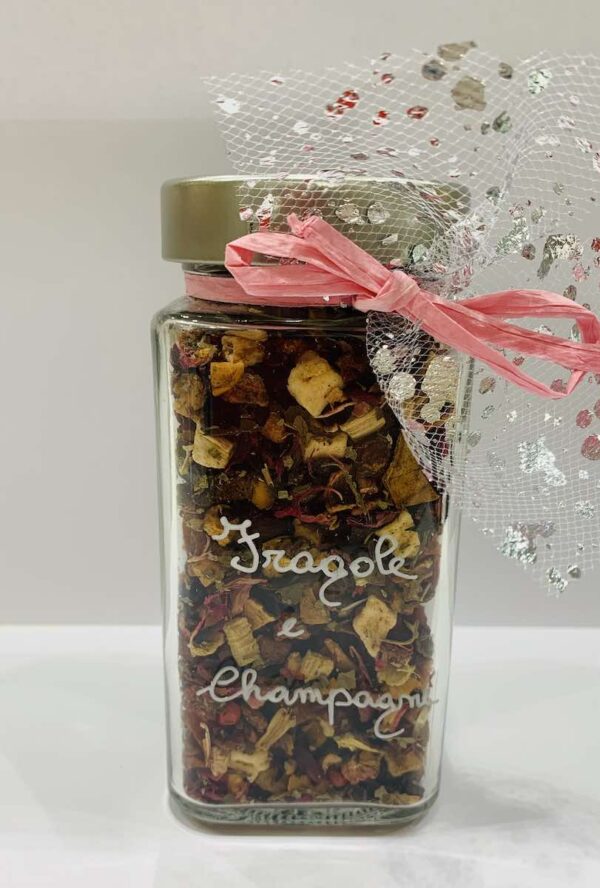 Infuso - Fragole e Champagne - Erbainfusa | Erboristeria Erbainfusa Como | Shop Online