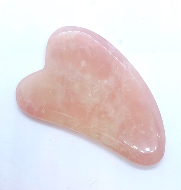 Massaggiatore viso - Gua-Sha quarzo rosa - Cristalli del benessere