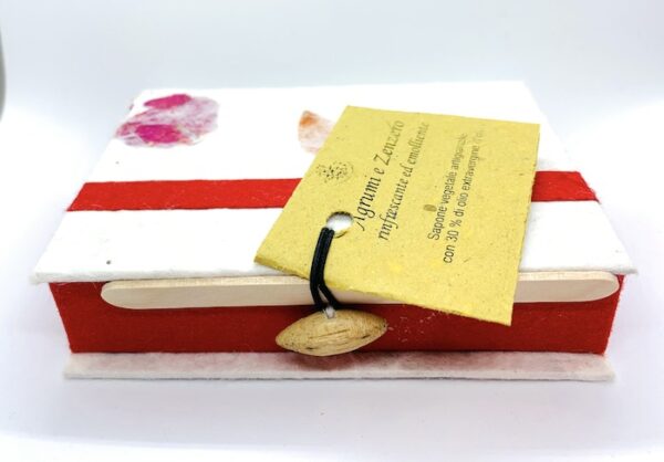 Sapone solido - scatola da 2 saponette chiusa - agrumi e zenzero - Lunaroma | Erboristeria Erbainfusa Como | Shop Online