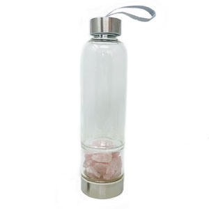 Bottiglia elisir - Quarzo rosa grezzo - Cristalli del benessere | Erboristeria Erbainfusa Como | Shop Online