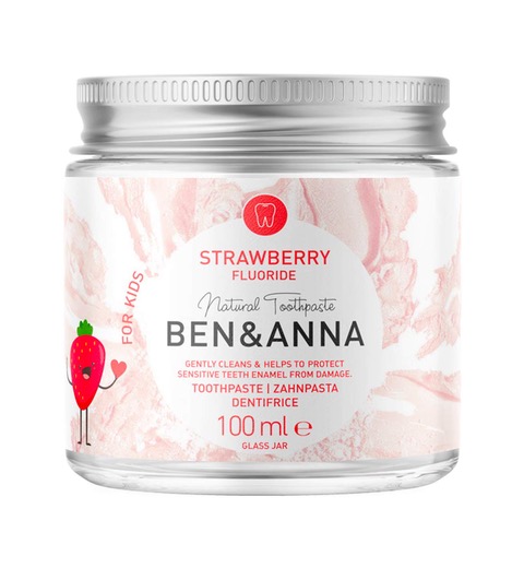 Dentifricio con fluoro Strawberry - Ben&Anna | Erboristeria Erbainfusa Como | Shop Online